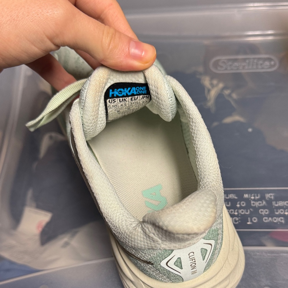 Hoka Light Green Athletic Shoes - Picture 6 of 8